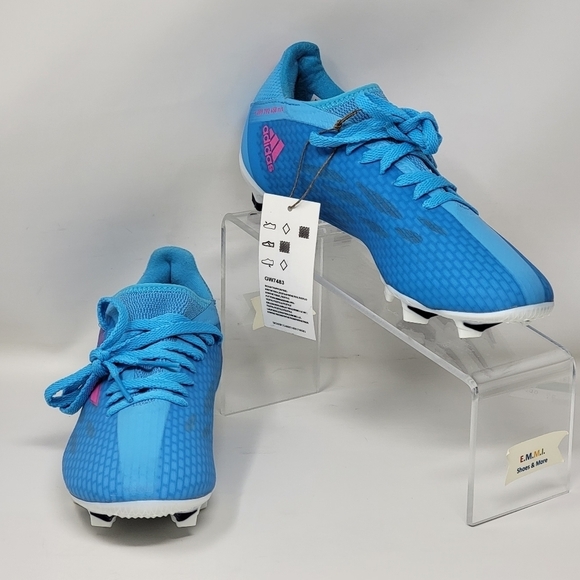 Adidas X Speedflow.3 FG GW7483 Aqua Blue Football Soccer Cleats Mens Size 5 New - Picture 3 of 11